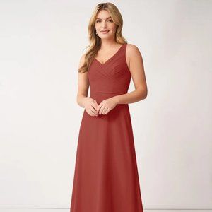 Azazie Nala Bridesmaid's Dress - Terracotta
